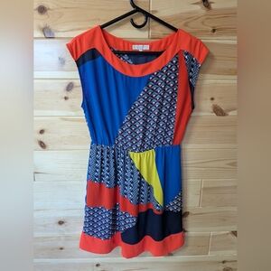 Jealous Tomato Medium Colorful Geometric Dress Boho Classic City Designer Bright